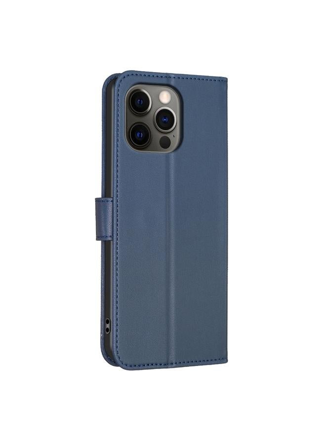 Zaboon Case For iPhone 12 / 12 Pro Four-leaf Embossed Leather Phone Case - Image 3