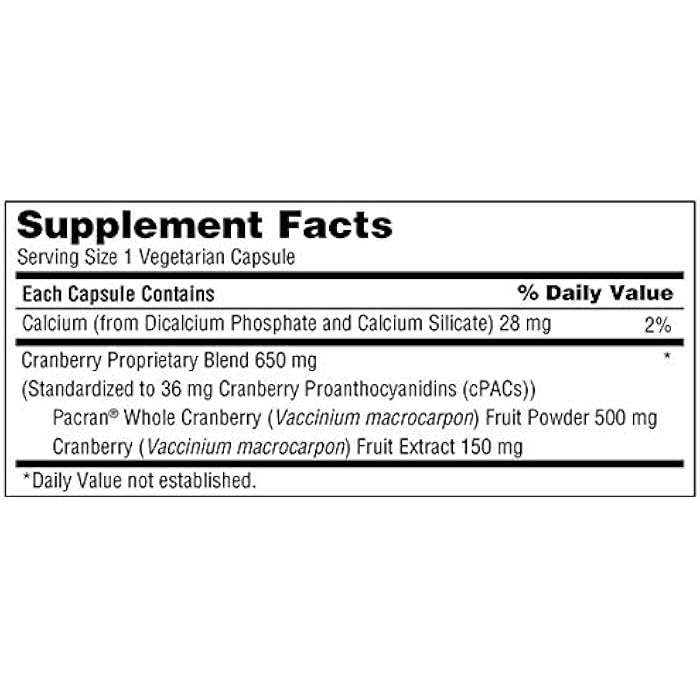 trunature Cranberry 650 mg, 140 Vegetarian Capsules (3 Pack) - Image 2