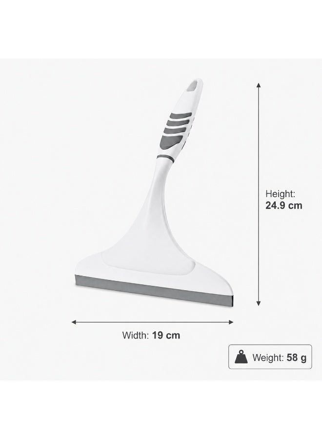 Titiz Plastik ممسحة زجاج يدوية للحمام بلاستيك بمقبض مريح وخفيفة للزجاج والشبابيك والمرايات والبلاط (رمادي) - Image 5