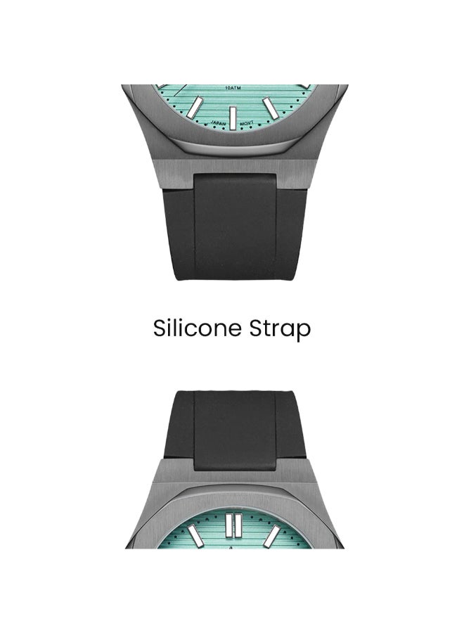 TORNADO Men's Silicone Analog Watch T22002-XSBL - 40 mm - Image 5