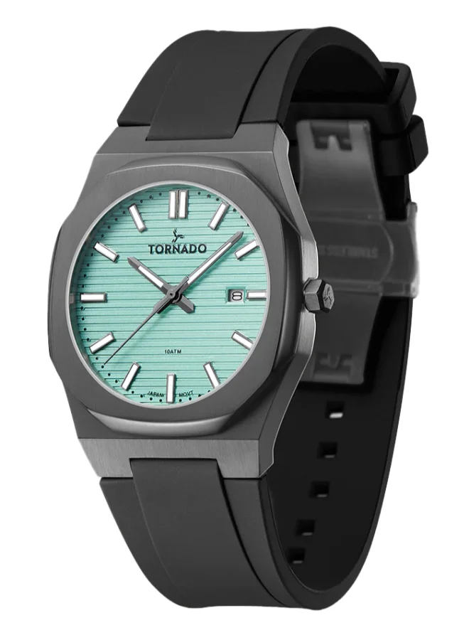 TORNADO Men's Silicone Analog Watch T22002-XSBL - 40 mm