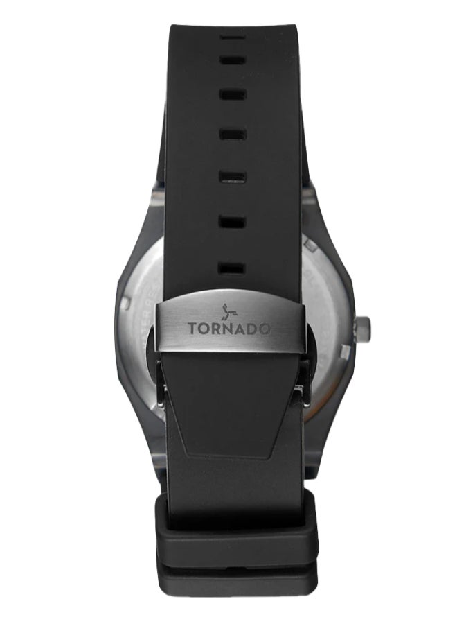 TORNADO Men's Silicone Analog Watch T22002-XSBL - 40 mm - Image 3