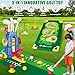 Fistone Toddler Golf Set with FootPedal Launcher 3 in 1 Kids Golf Toy with Golf Cornhole Board Putting Mat Indoor Outdoor Golf Toys Birthday Gift for Boys Girls Age 38 - Image 4