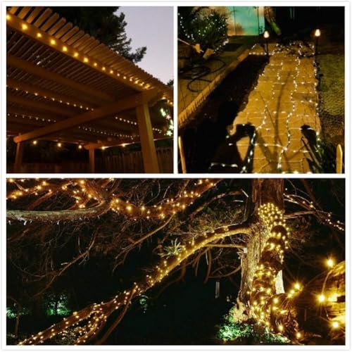 AERYS Solar Fairy String Light 200 LEDs 22 Meter Inbuilt Rechargable Batery IP65 Waterproof 8 Mode Copper Wire Outdoor/Indoor Solar Powered Led String Light Decorations for Garden Yard Balcony - Image 5