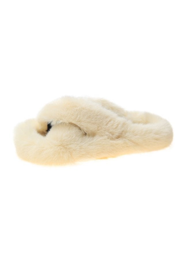 Autumn And Winter New Internet Popular Maomao Slippers For Women Lazy Wear Large Size One-word Thick Bottom Open Toe Slippers For Women