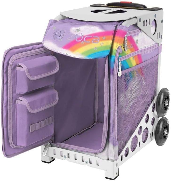 ZUCA Unicorn Sport Insert Bag and White Frame with Flashing Wheels - Image 2