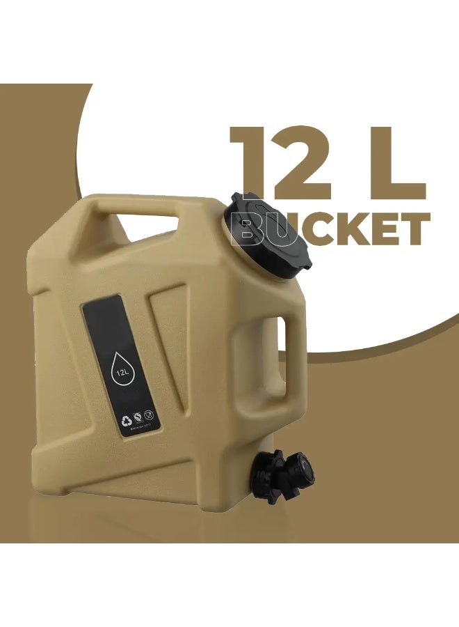 توبيز حاوية مياه التخييم من توبي مع صنبور، إبريق ماء سعة 3.2 جالون، حاويات تخزين مياه كبيرة، خزان مياه خالٍ من البيسفينول أ، علبة طوارئ محمولة لقيادة السيارة والتخييم والمشي لمسافات طويلة - 12L Jerry Can - Image 5