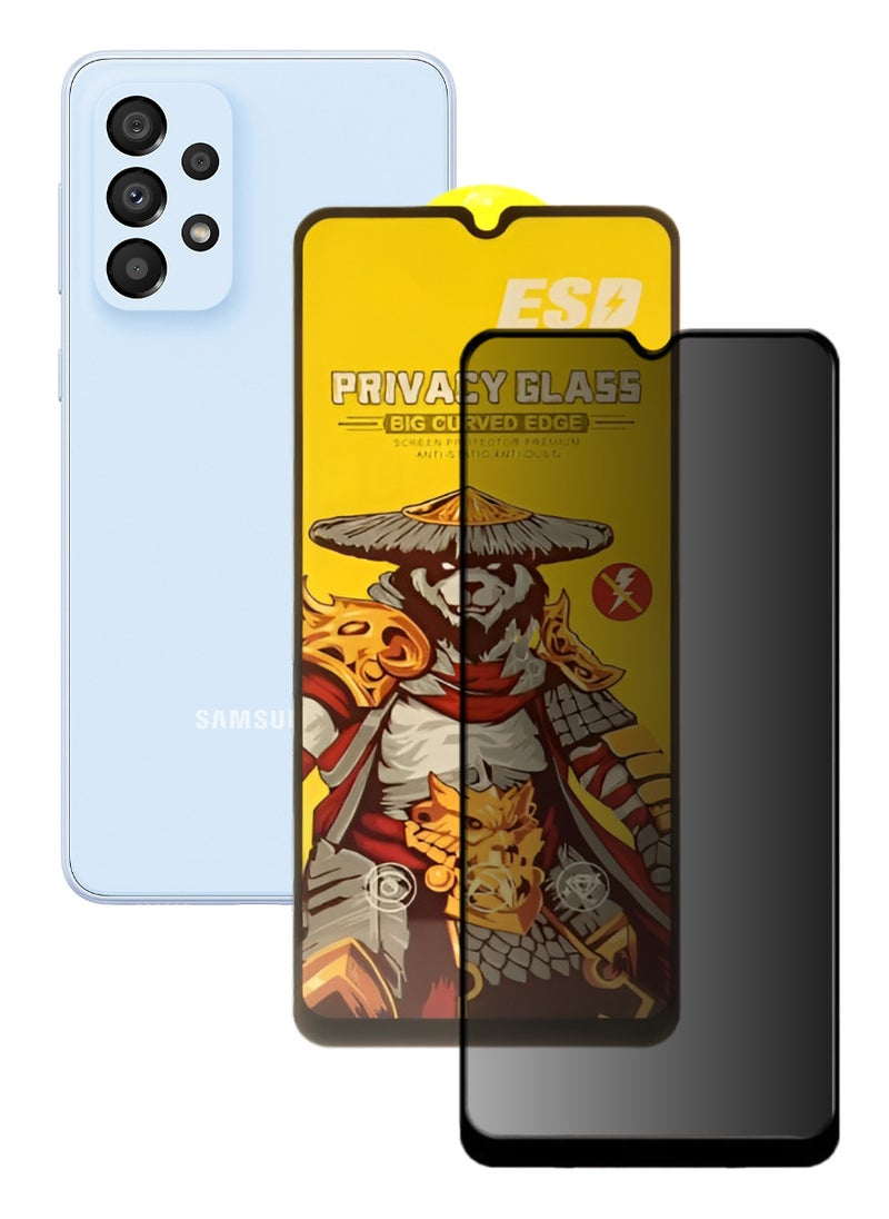 ESD Tempered Dustproof Privacy Glass Screen Protector Compatible For Samsung Galaxy A33 5G - Image 1
