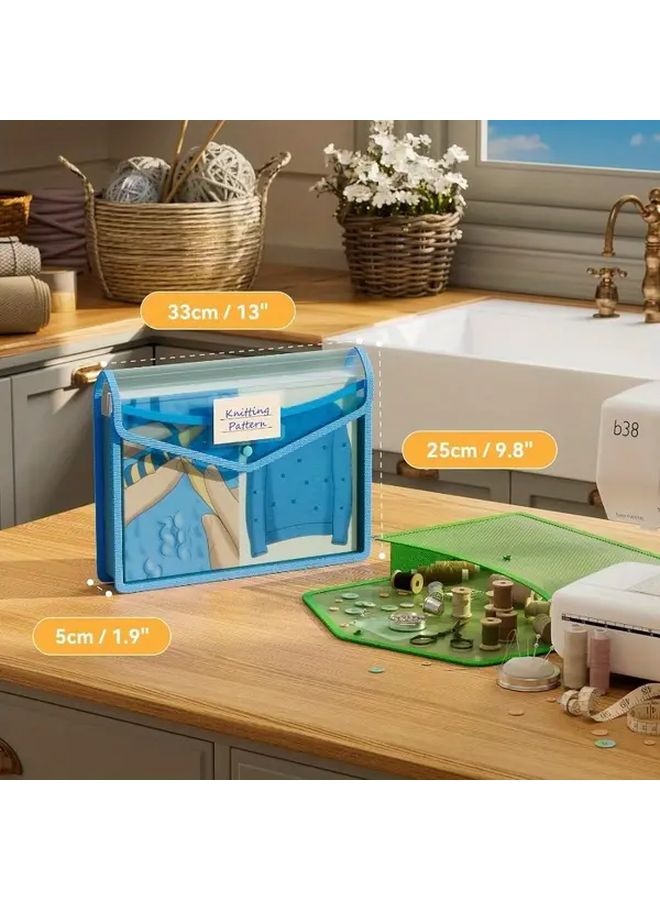 6 Colors Expanding Plastic File Folders Snap Closure Large Capacity Document Storage Organizer - Image 5