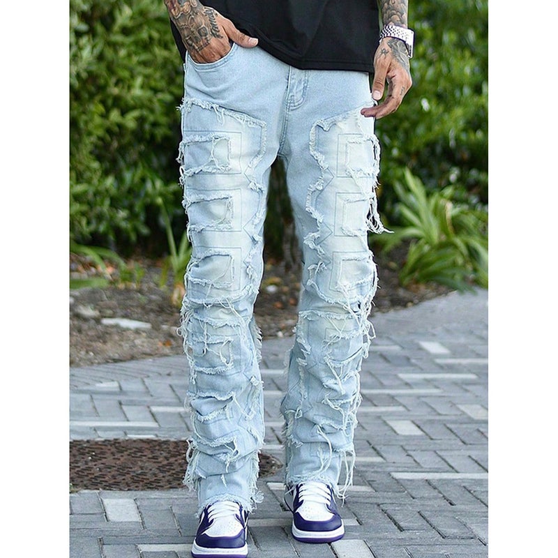 Unisex Classic Denim Jeans Loose Fit Daily Outdoor Wear - Image 2