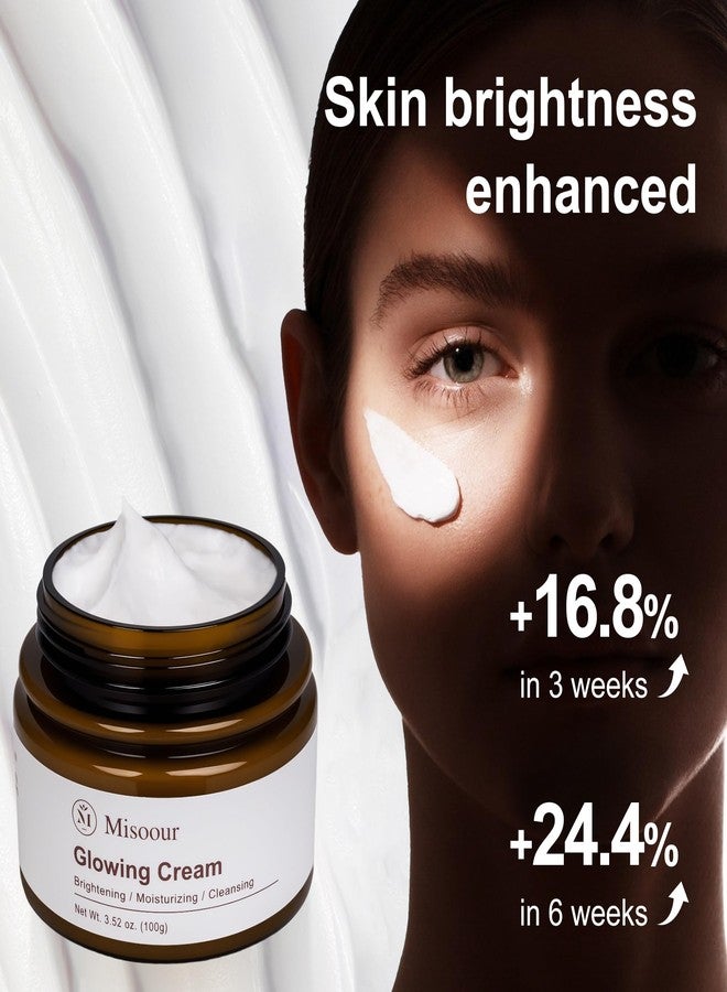 Misoour Natural Facial Moisturizer Cream with Lemon, Grandiflorus Root Extract & Hyaluronic Acid, Anti-Aging, Dull Skin, Water-Based, Vitamin C, Hydrating Day/Night Cream for All Skin Types, 3.52oz - Image 3
