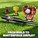 Oeasic Baseball Building Kit for Adults 1021 PCS Sports Display Model with Bat Glove Ball Trophy Creative Building Toy for Men Teens Fans Unique Gift Idea Home Office Display Dcor - Image 4