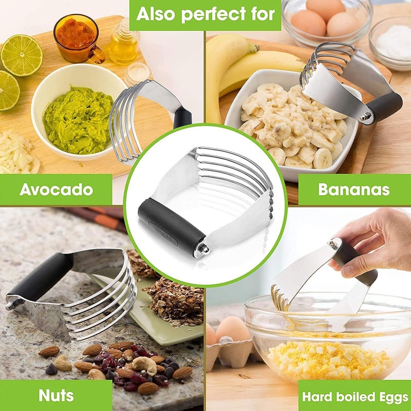 TASKHOUSE Pastry Cutter Stainless Steel Baking Dough Blender Flour Cream Butter Mixer with Non Slip Handle for Home Professional Use for Pasta Pie Crust and Cake - Image 5
