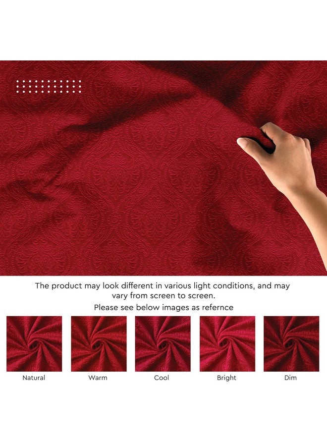 Encasa XO Embossed Velvet Fabric Material by Meter Gold | Sofa Cloth Material Fabric | Unstitched Fabric for Making Cushion Cover, Sofa Cover, Backdrop| 175 GSM, Width 54 Inches | Order by Meter