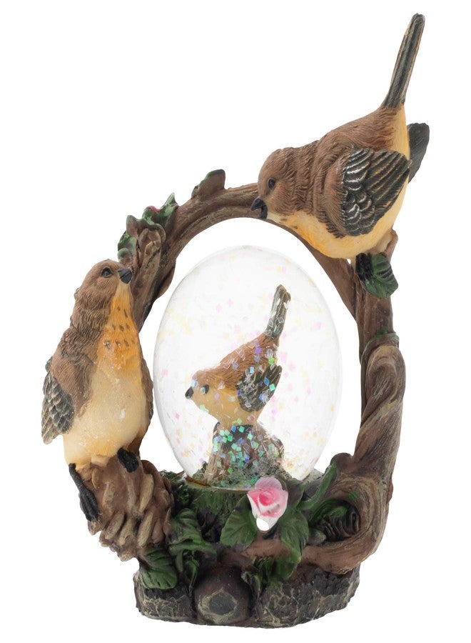 إيلانز ديزاينز مجموعة طيور العصفور الأصفر من إيلانز ديزاينز، تمثال مصغر ساحر وغريب، مناسب للطاولة أو الخزانة أو المنضدة الجانبية، مصنوع من مادة البولي ريزين المتينة، بقطر 45 مم، مزين بكرة ثلجية لامعة. - Image 1