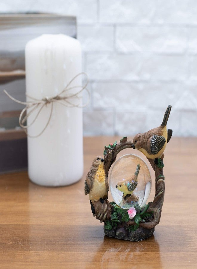 إيلانز ديزاينز مجموعة طيور العصفور الأصفر من إيلانز ديزاينز، تمثال مصغر ساحر وغريب، مناسب للطاولة أو الخزانة أو المنضدة الجانبية، مصنوع من مادة البولي ريزين المتينة، بقطر 45 مم، مزين بكرة ثلجية لامعة. - Image 2