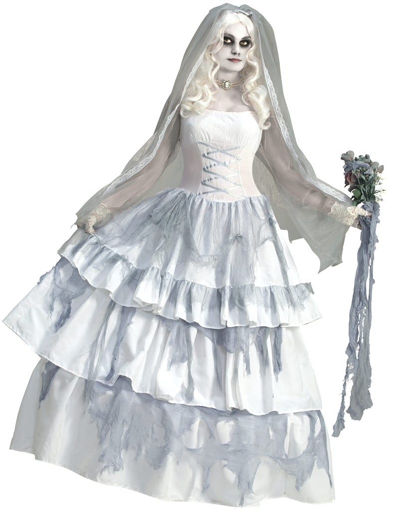 Rubies Forum Novelties Women's Deluxe Victorian Ghost Bride Costume, Standard - Image 1