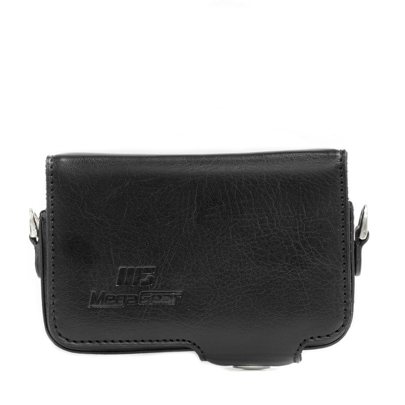 MegaGear Leather Camera Case with Strap Compatible with Canon PowerShot SX740 HS, SX730 HS, Black - Image 2