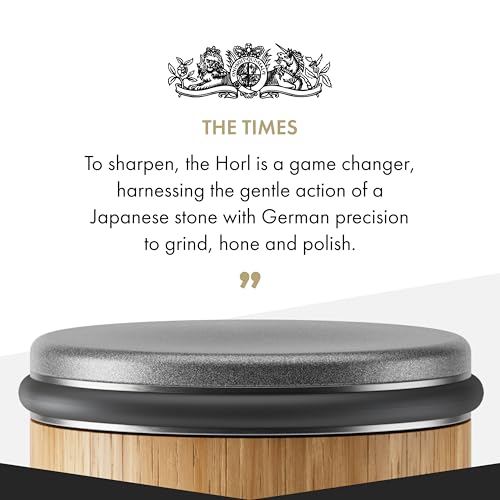 HORL 2 Oak Kitchen Knife Sharpener for Razor Sharp Edges Made in Germany - Rolling Sharpener for knives - Rolling Knife Sharpening Kit with Magnetic Holder with 15 & 20 Degrees - Image 3