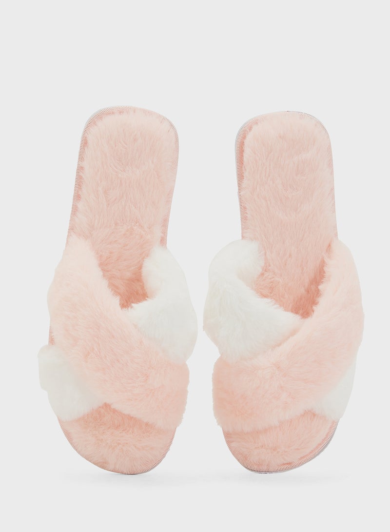 Ginger Crossover Color Block Bedroom Slipper  - Image 4