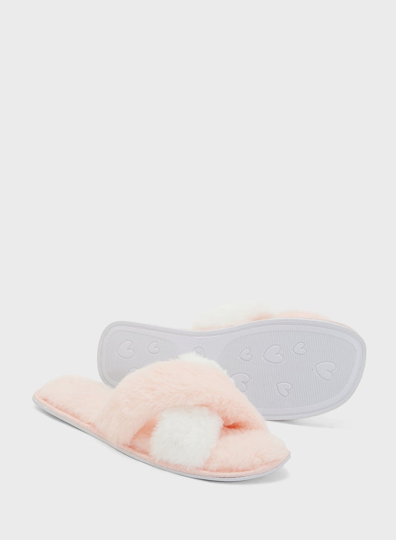 Ginger Crossover Color Block Bedroom Slipper  - Image 3
