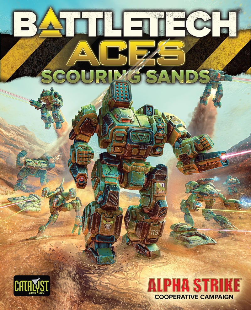Catalyst Game Labs BattleTech Aces Scouring Sands Game by Catalyst Game Labs  Alpha Strike Expansion with 9 Miniatures Terrain and 70 AI Cards  Solo and Cooperative Desert Warfare Campaign System - Image 3