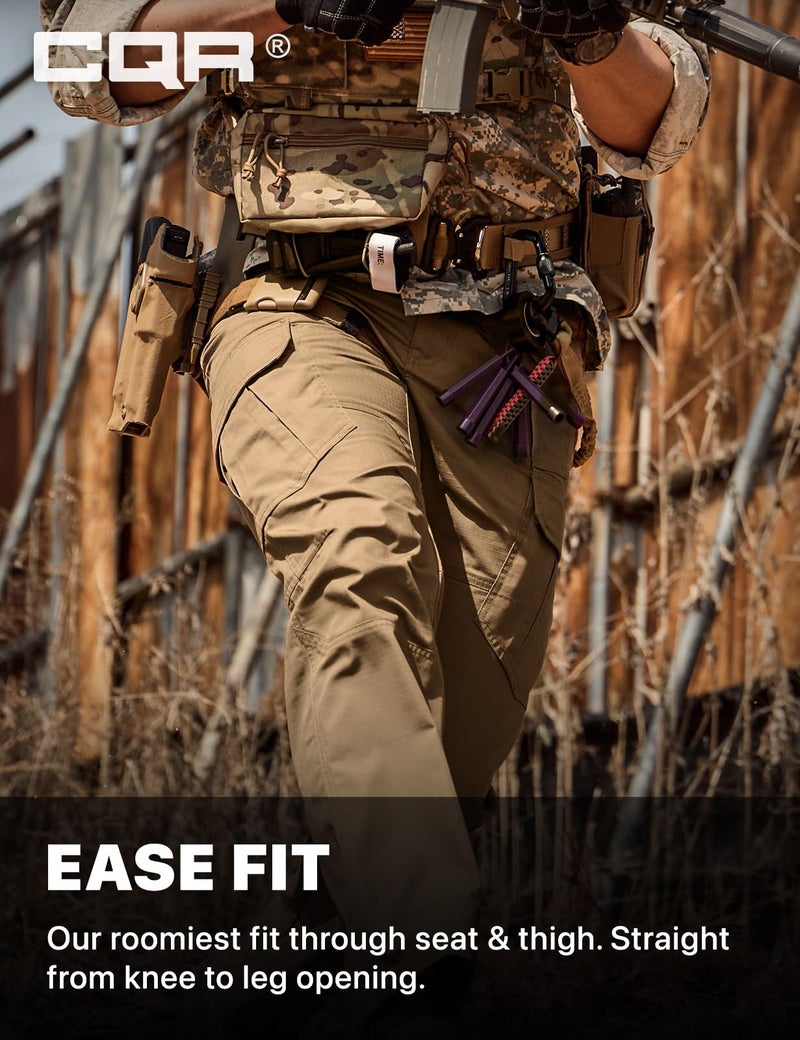 CQR Men's Tactical Pants, Water Resistant Ripstop Cargo Pants, Lightweight EDC Work Hiking Pants, Outdoor Apparel, Raider Mag Cougar, 38W x 32L - Image 5