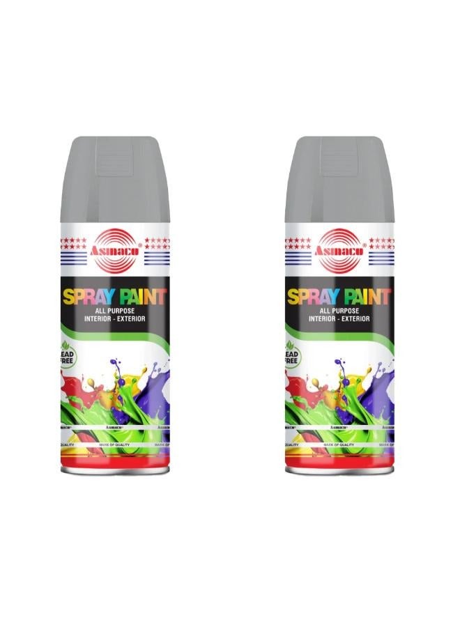 اسماكو بخاخ طلاء - فضي - 400 مل - مجموعة قطعتين