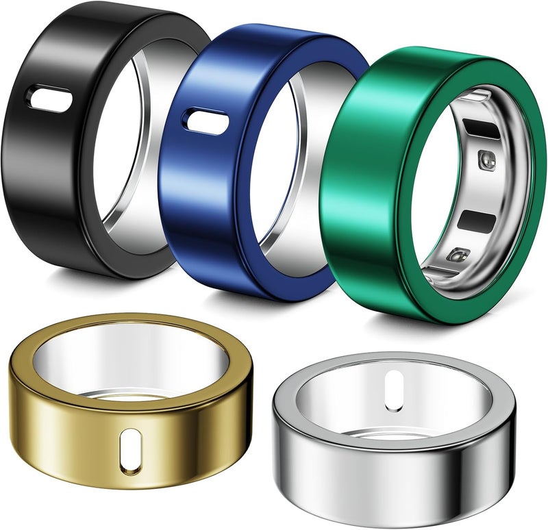 Hexasider 5 Pack Ring Cover Compatible with Oura Ring Gen 4/Oura Ring Gen 3 Horizon/Heritage, Abrasion-Resistant TPU Case for Oura Ring Protector Accessories for Oura Size 11 - Image 1
