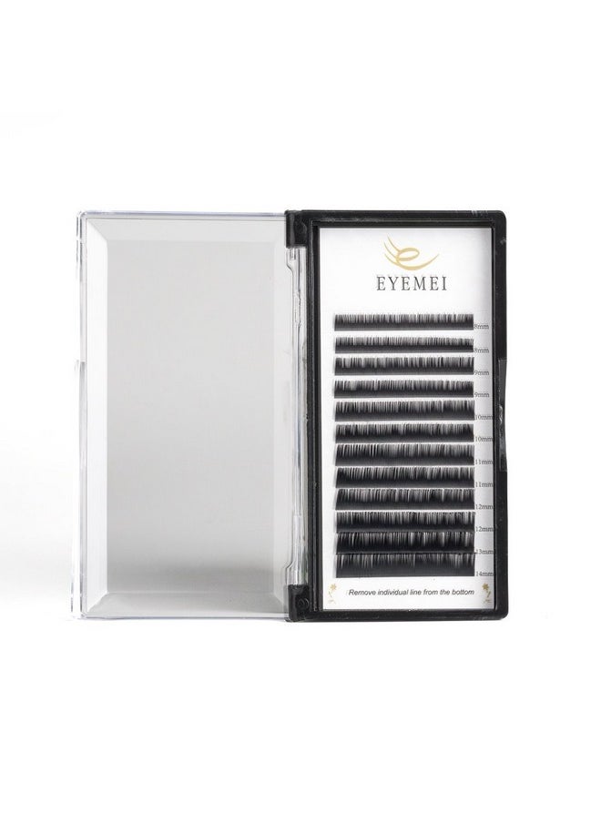 EYEMEI - H Extensions 0.10 D Curl Natural Faux Mink Eyelash Extensions Individual Lashes Extension 8-15Mm Tray Salon Use By Eyemei - Image 1