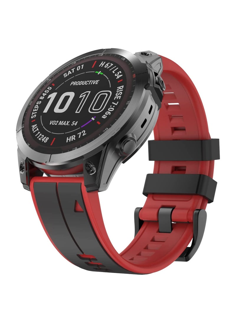 SYOSI Watch Band Waterproof Wristband Strap for Garmin Fenix 7 22MM Width Silicone bands for Garmin Fenix 7 Fenix 6 Fenix 6 Pro Fenix 5 Fenix 5 Plus Forerunner 935 Forerunner 945 Approach S60 S62 - Image 1