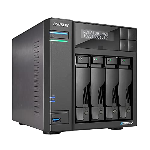Asustor Lockerstor 4 Gen2 - AS6704T | 4-Bay NAS, Quad-Core 2.0GHz Processor, 4 M.2 NVMe Slots (PCIe 3.0), Dual 2.5GbE, Expandable to 10GbE, 4GB DDR4 RAM, (No Drive) - Image 1