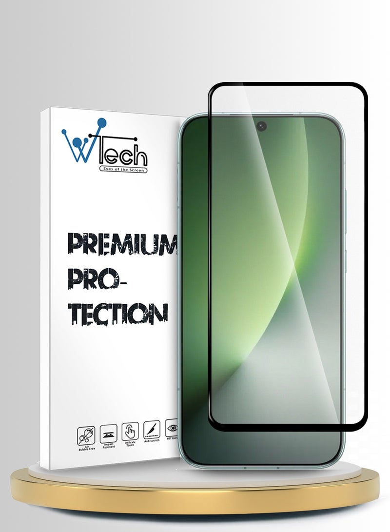 Wtech Honor Magic8 5G 2025 Premium E2E Series Full Glue Full Cover Tempered Glass Screen Protector (MSGECN) - Clear/Black - Image 1