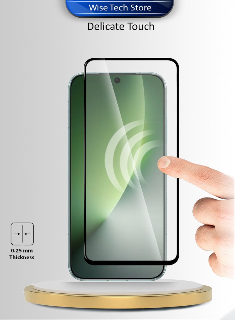 Wtech Honor Magic8 5G 2025 Premium E2E Series Full Glue Full Cover Tempered Glass Screen Protector (MSGECN) - Clear/Black - Image 4