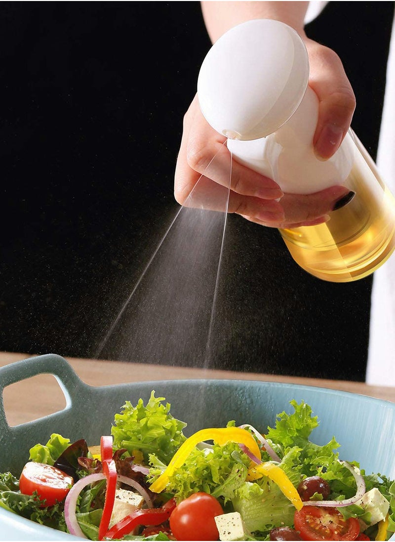 Excefore Olive Oil Sprayer Mist, Spray Bottle for Kitchen Cooking Baking BBQ Grilling, 7.1oz Capacity Oil Mister Refillable Easy Control with Brush for Baking, BBQ, Salad, Frying, 2 Pack White  - Image 5