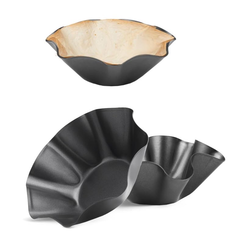 RUVINCE RUVINCE Nonstick Tortilla  Taco Shell Maker Set of 3 875Inch HeavyDuty Bakeware for Mexican Cuisine 