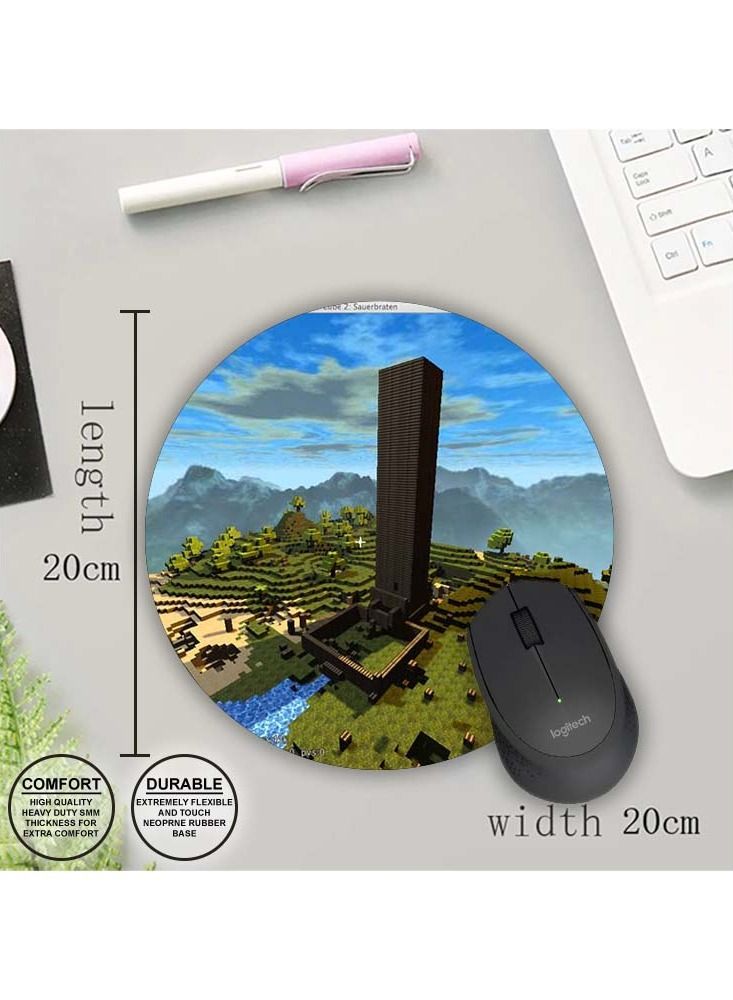 Protective Printed Mouse Pad Round - Image 1