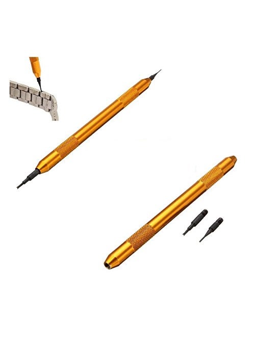 DIY Crafts DIY Crafts 1 Pc + Bench Vice, Gold, 5.3 Inch Professional Stainless Steel Spring Bar Link Pin Remover Tool Set for Watch Wrist Bands Strap Remo (1 Pc + Bench Vice, Gold)  - Image 1