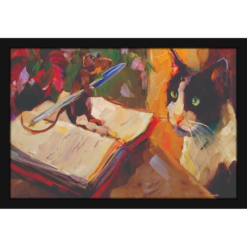 Mad Masters Cat Pet Animal Painting Aesthetic Hanging Photo Frame Decorative Item Home Decoration and Wall Decor for Living Room and Bedroom MM 2976 8x12 Inch Paper Without Plexi Glass - Image 1