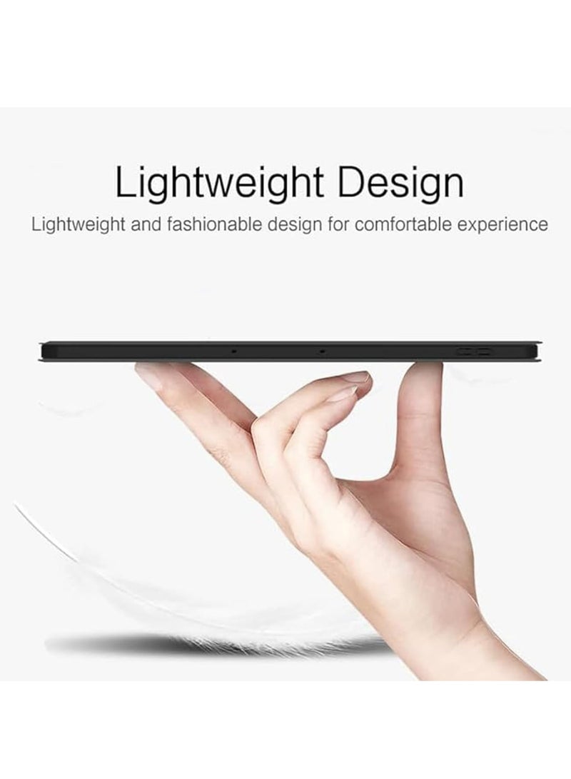 روك بو غطاء متوافق مع لينوفو تاب P12 (12.7 بوصة) 2023 تابلت سليم ثلاثي الطي حامل ناعم TPU خلفي شل تلقائي للاستيقاظ / النوم مضاد للسقوط - Image 4