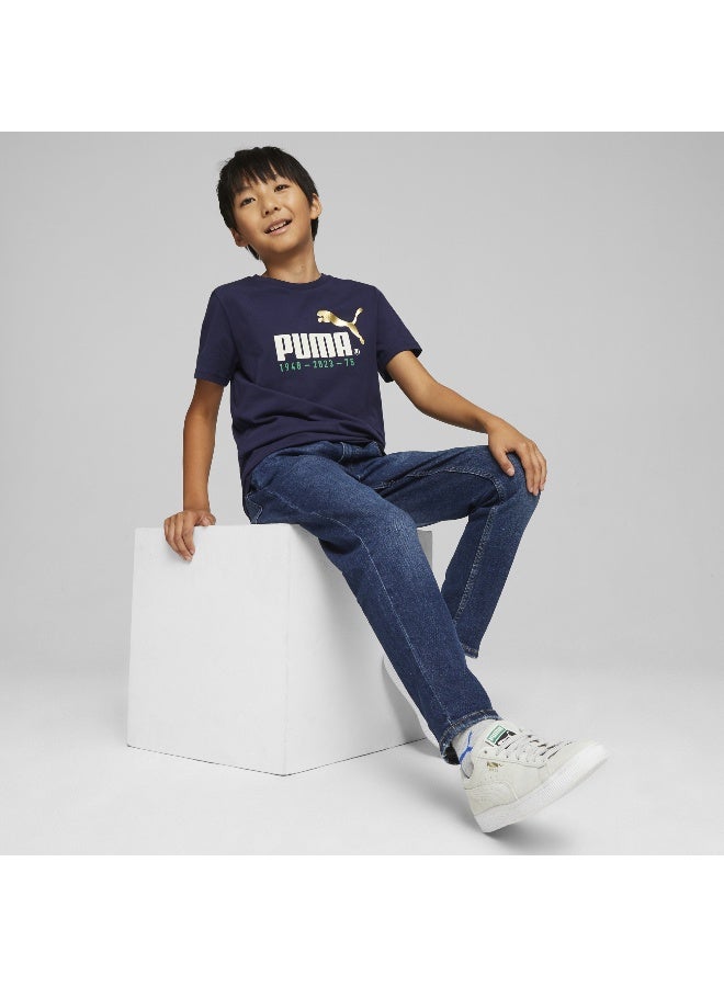 PUMA No.1 Logo Celebration Tee B Puma Navy - Image 4