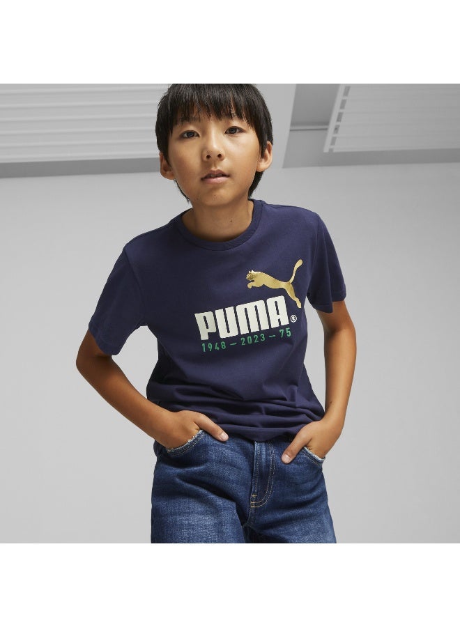PUMA No.1 Logo Celebration Tee B Puma Navy - Image 3