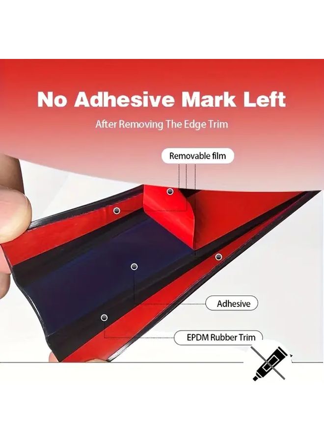 Heavy Duty Self Adhesive Rubber Edge Banding U Shape Furniture Guard 10ft - Image 2