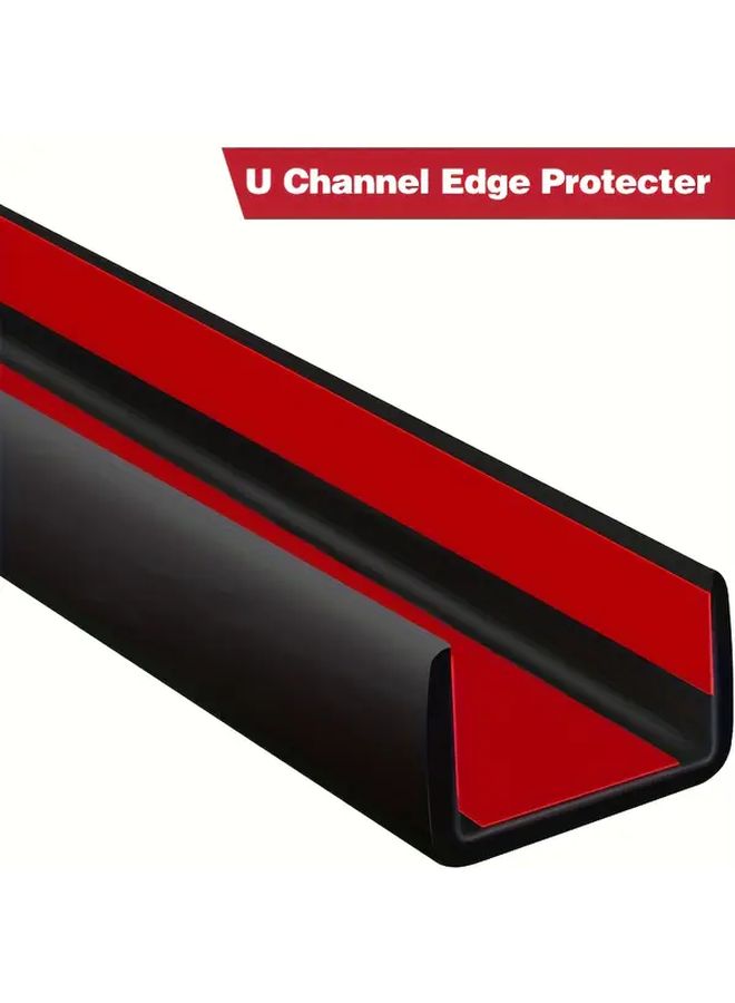 Heavy Duty Self Adhesive Rubber Edge Banding U Shape Furniture Guard 10ft - Image 1