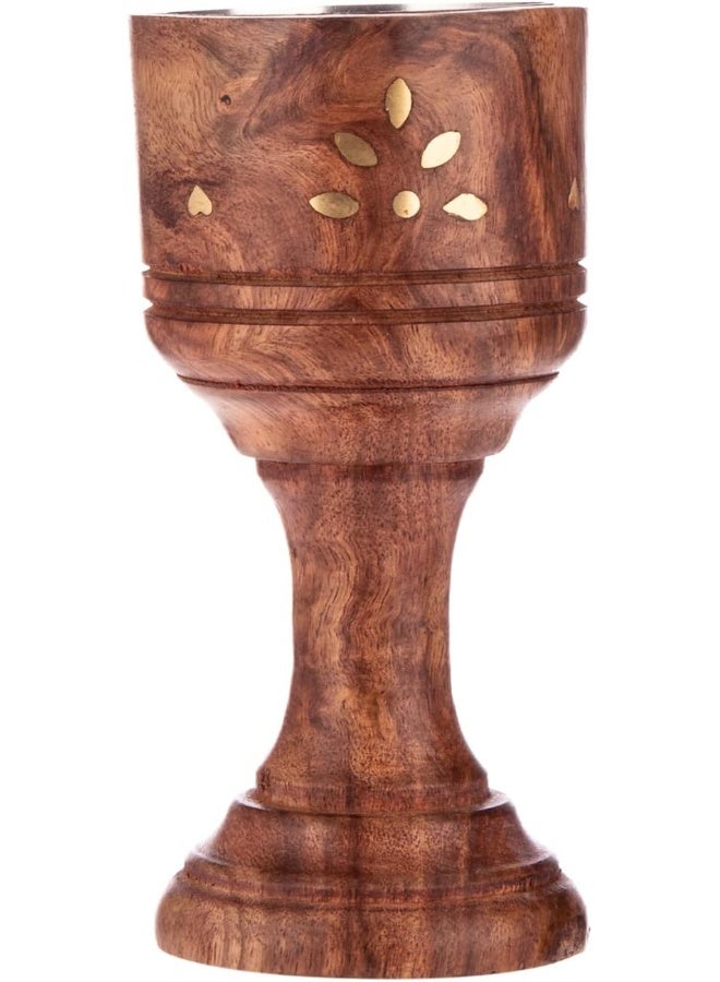 AKDC Wooden Incense Burner 7Cm X 7Cm X 15Cm Wooden, Gold - Image 2