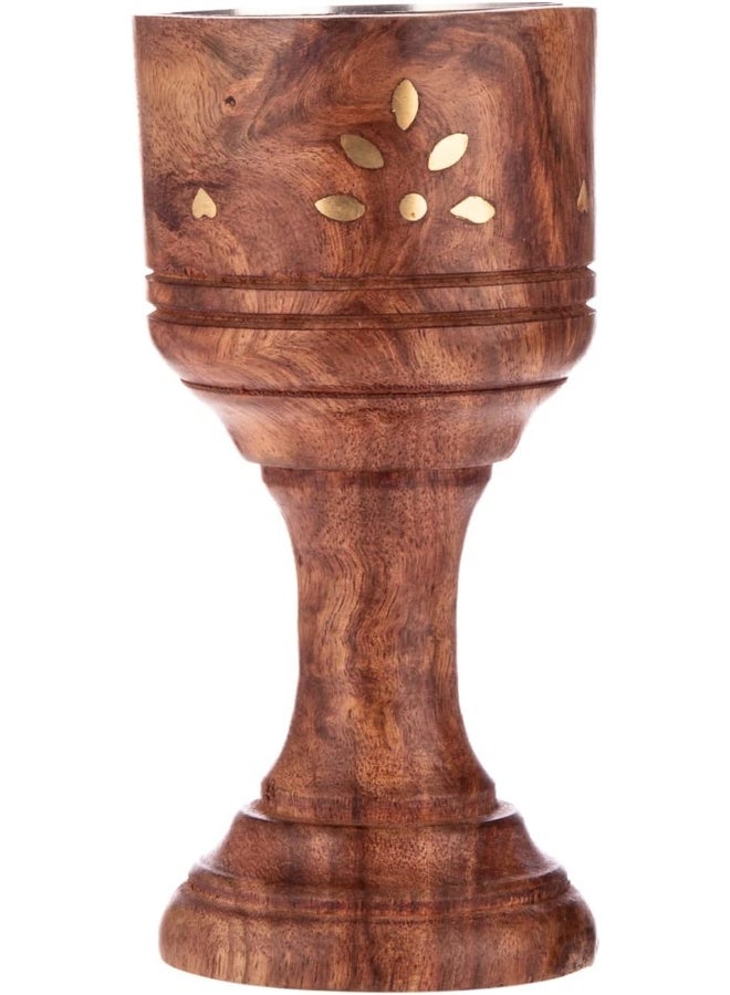 AKDC Wooden Incense Burner 7Cm X 7Cm X 15Cm Wooden, Gold - Image 3