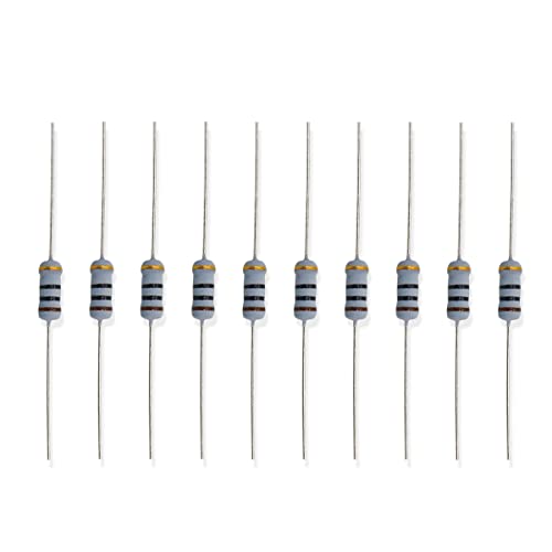 Electronicspices Electronic Spices 20Pcs 10 Ohm (Ω) 1 Watt ±5% Tolerance 10 Ohm MR Ω ohm MF Through Hole Resistors Axial Lead - Image 1