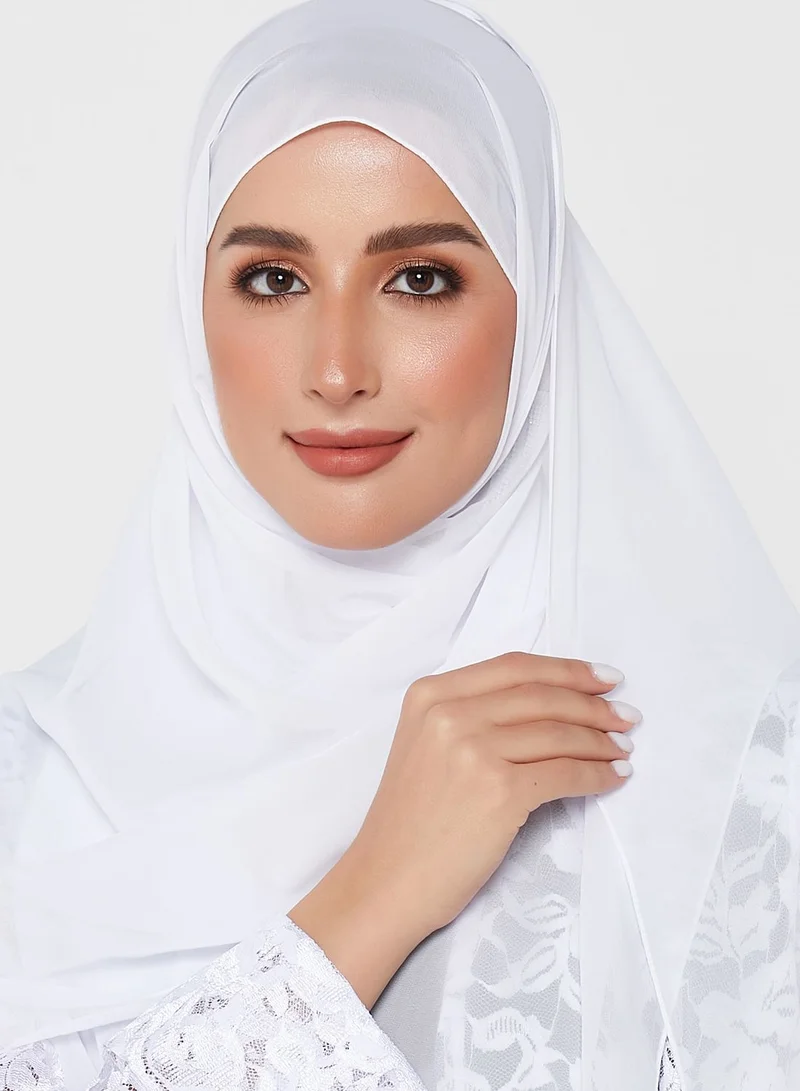 Khizana Lace Dress With Abaya & Sheila