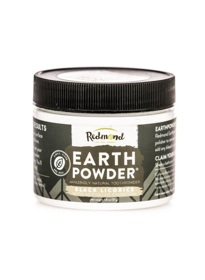 Edmond Earthpowder All Natural Tooth And Gum Powder Bentonite Clay And Charcoal Teeth Whitener Black Licorice