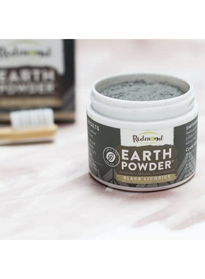 Edmond Earthpowder All Natural Tooth And Gum Powder Bentonite Clay And Charcoal Teeth Whitener Black Licorice